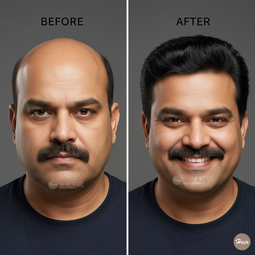 Customized hair system transformation in Delhi